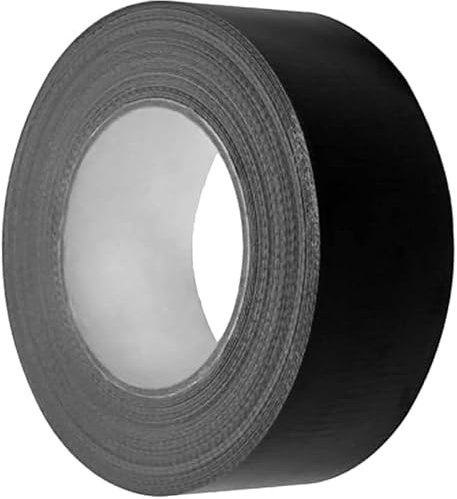 PixiPals Heavy Duty Duct Tape, Black Gaffer Tape 50 mm x 50m, High Strength Waterproof Cloth Repair Tape, Strong Adhesive Duct Tape for Indoor/Outdoor
