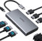 USB C Docking Station Dual Monitor, 8 in 1 Laptop Docking Station with 2 HDMI, Displayport, VGA, PD, 3 USB Ports, USB C Hub for Dell, Lenovo, HP