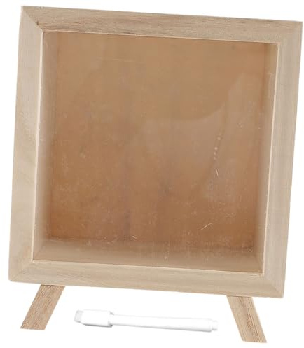 Abaodam Tirelire en Bois pour Garçon Et Filles Et Adultes 20 Cm, Pot à Pièces Stable Et Solide, avec Stylo, Boîte à Pourboires pour Café, Présent Anniversaire, Décoration De Bureau
