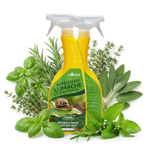 CLOSTER Spray Antilumaca per Orto e Giardino, 750 ml - Prodotto Contro le Lumache Formula Naturale Alternativo al classico Lumachicida - Repellente per Lumache