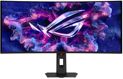 ASUS ROG STRIX OLED XG34WCDMS, Monitor Gaming Curvo da 34 QD-OLED,Nero | BlackShield 3440x1440, 280Hz e 0,03 ms (GTG), Compatibile con G-SYNC, HDMI 2.1 e USB-C, DisplayWidget Center