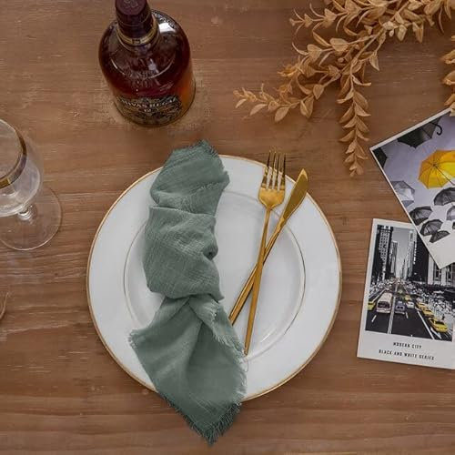 SERVEL 12 Stück Wiederverwendbare Stoffservietten für Hochzeiten, Baumwolle, 43 x 43 cm, Geschirrtücher, Esszimmer, Tischset für Geburtstagsfeier, Bankett, Zuhause, Tischdekoration