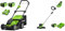 Greenworks G40LM41K2X Tondeuse à Gazon sans Fil pour Pelouses Jusqu'à 500m², Largeur de Coupe 41 cm, Sac de 50L & G40LTK2 Coupe Bordure sans Fil pour Jardins Moyens, Largeur de Coupe de 30 cm