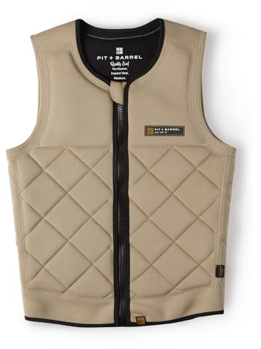 Mens Neoprene Wakesurf Impact Vest for Boating by Pit + Barrel Wake Surf Co. - Designed for Wake Surf and Skimboard, but Great for All Watersports Activities! Lightweight, Durable, and Timeless Style.