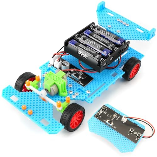 ScienSta Coche teledirigido, kit de construcción de experimentos para niños a partir de 9 años, kit de construcción electrónica, caja de experimentos, juguetes regalos para niños y niñas