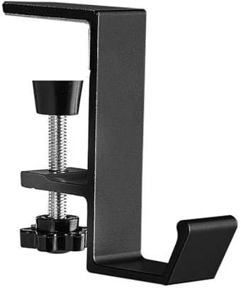 Support pour casque, support de casque, support de casque, support de bureau, support pour casque de jeu, support pour clés, sacs, crochet monocouche, noir