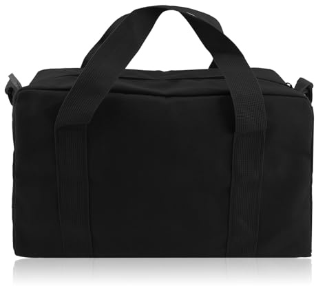 Werkzeugtasche XXL 46cm (18 Zoll), Extra Große Werkzeugtasche Leer, Robuster Canvas Werkzeug Organizer für Bau & Handwerk, Weitöffnungstasche für Maschinen & Akkus .Schwarz
