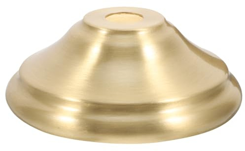 Operitacx Messing Lampenfußbecher Gold mit 10mm Loch für Leuchten | Feine Glatte Verarbeitung, 1 Stück, Modernes Design mit Klassischem Charakter