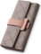 PAULO SERINI® Geldbörse Damen - Portemonnaie Damen 100% veganes Leder - Geldbeutel für Frauen groß mit 9 Kartenfächern Frauen - Women Wallet Cool Gray - grau