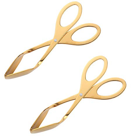 Buyer Star Bread Tongs, Stainless Steel Kitchen Serving Barbecue Tongs for Pasta BBQ Meat Appetizers Pastries Steak Cooking Tool