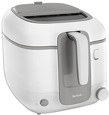 Tefal Fritteuse Super Uno Access, Kapazität 2,2 L, spülmaschinengeeignete Teile, Geruchsfilter, herausnehmbarer Behälter, weiß/grau, FR3100