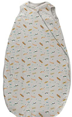 Popolini Schlafsack Style Summer extra Langer Zwei-Wege-Zip (L - 110cm / 43in (12-18 Monate), Planes)