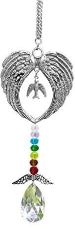 Attrape-soleil en verre de cristal avec aile d'ange pour accrocher des accessoires de voiture et des portes de fenêtre mur couloir décoration de la maison ornements