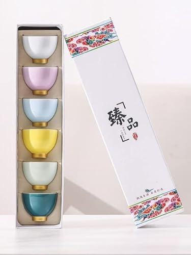 6 Stücke Chinesische Keramik Teetasse Kungfu Tee Set Porzellan Teeschale Tee Zubehör Trinkgefäße