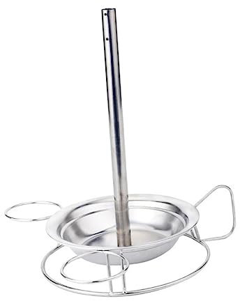 Zerodeko Stainless Steel Chicken Roaster Rack Stand Upright Chicken Holder Pan for Roasting Camping