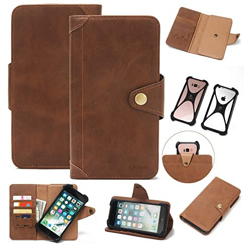 K-S-Trade Qualitativ & Innovativ Handyhülle Für Realme C51 Schutz Hülle Walletcase Bookstyle Tasche Case Handytasche Wallet Flipcase Cover PU
