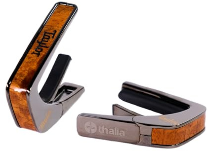Taylor Black Chrome Finish Capo - Koa w/Black Taylor Logo