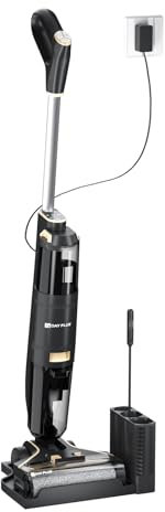 EFAN Nass Trockensauger, 2-in-1 Kabellose Bodenreiniger für alle Böden | Dual-Tank-Design | Selbstreinigung | LED-Anzeig | Leistungsstark und leicht
