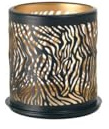 8x Kerzenhalter Safari Zebra 75 x Ø 75 mm Schwarz