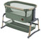 Maxi-Cosi Iora Air Beistellbett Baby, Co-Sleeper mit Allround-Netzgewebe, 0–6 Monate (9 kg), Schaukelmodus, 4 Neigungs- & 5 Höhenstufen, Leichtes Schieben, Leicht zu Tragen, 2 Räder, Beyond Green