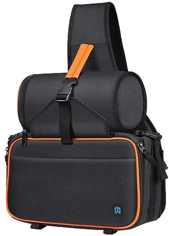 König Design DSLR-kameraväska fotoväska för kameror, bärrem, tillbehörsfack, objetivväska, svart