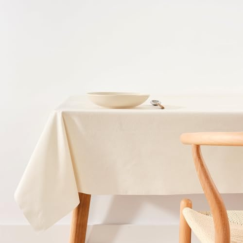 BELUM | Mantel Antimanchas Tamaño 100x80 cm - Tacto Extrasuave Color Crudo - 100% Algodón Orgánico - Made in Spain - Modelo Liso
