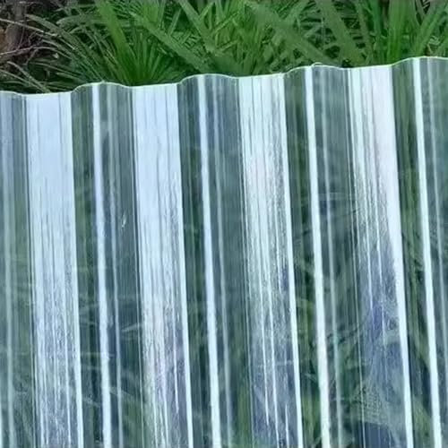 Transparente Tageslichtplatten für den Außenbereich,1mm Lichtwellplatte,Gerätehaus Carport Wellbahn,Wandblech Dachblech,Ersatzplatten,Schuppenplatte,Isolierend/Wetterfest (0.9x1.6m/35x63in)