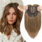 S-noilite Hair Topper Capelli Clip Extension 15 * 15cm Toppers Sintetici per Capelli Sottili Hair Toupet Donna Frontale Extension Lisci Posticci Fringe Toupee,35cm Biondo miele Misto