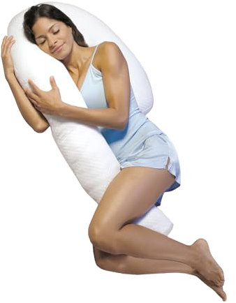 Dreamolino Swan - Seitenschläferkissen - Schwangerschaftskissen - Unterstützt & wirkt stabilisierend - Lagerungskissen - Stillkissen