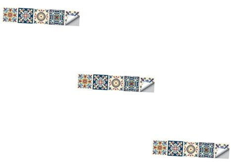 Angoily 3 Uds Papel Tapiz Retro Pegatina De Pegatina De Baño Pegatina De Pared De Empalme Pegatina De Línea De Cintura Pegatina De Azulejos