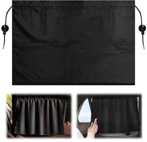 Uppsättning med 2 bilskiljeser - 66,5 x 47 cm - Solskydd - För sidofönster - Solskydd - För camping, resor, barns sömn