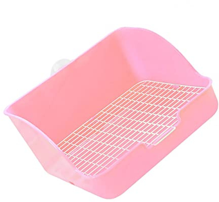 TOYANDONA Rechteckige Kaninchentoilette Mit Filterboden Auslaufsicher Für Kaninchen Meerschweinchen Und Hamster Zum Stubenreinheitstraining Im Käfig Oder Zuhause