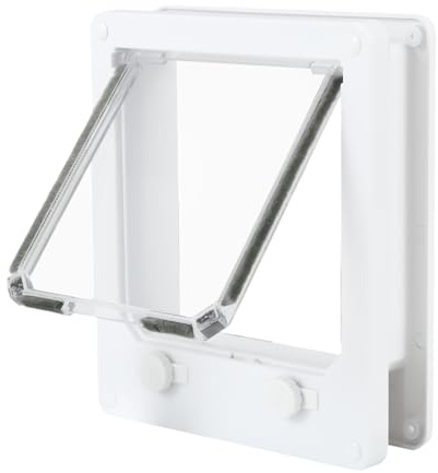 Gattaiola | Porta Per Gatti Interna Con Serratura 4 Vie Passaggio Per Animali Domestici Piccoli Cani Gattini Cuccioli ABS Resistente Alle Intemperie Montaggio Su Porte Esterne Pareti Finestre Cabine