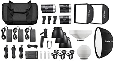 Godox ML-KIT1 ML60 & ML30 Triple Light Set, Monolight Trio for Creative Lighting Design, Daylight 5600K, Includes Accessories