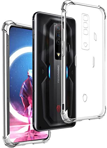 Transparent Silikonhülle TPU Anti-Shock für Nubia RED Magic 7, Handyhülle Premium Kratzfest TPU Durchsichtige Schutzhülle Anti-Schock