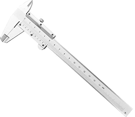 Montesy Calibrador Vernier de acero al carbono, herramienta de medición manual, micrómetro de 0 a 150 mm, escala transparente portátil