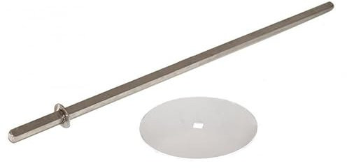 Broche/Tige à kebab 80 cm, disque pour machine à kebab, + disque de support 19cm compatible avec les machines à kebab gurden/archway/dbs.