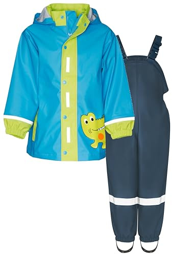 Playshoes Regndräkt i två delar, maskdräkt, vattentät, Krokodil, 104