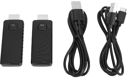 Vvikizy Trasmettitore e Ricevitore Wireless 1080P 60Hz Plug and Play con Luci di Stato a LED Trasmissione 5G Fino a 50 M per PC Laptop TV Proiettore