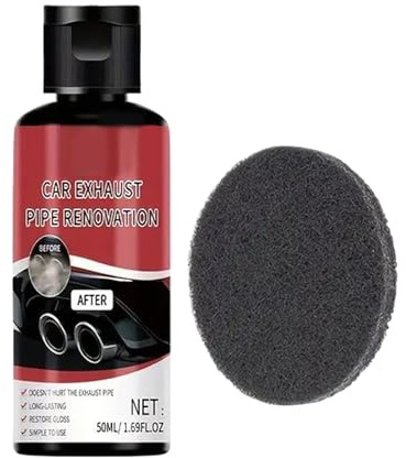 Dérouillant Réactif - Nettoyant 50ml Pour Particules De Fer,Pâte Dérouillante Anti-Taches D'Oxydation Pour Pot D'Échappement Pare-Chocs Moto SUV Roues Freins Voiture Camion