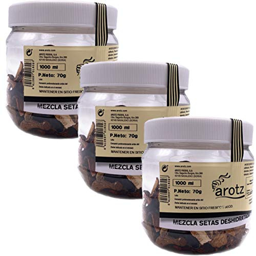 Arotz Pilzmischung getrocknet, 3x 70g aus Spanien, getrocknete Pilze in scheiben