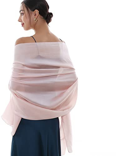 RIIQIICHY Stola Damen Festlich für Abendkleid Hochzeit Pink Schal Tücher Schultertuch Sommer