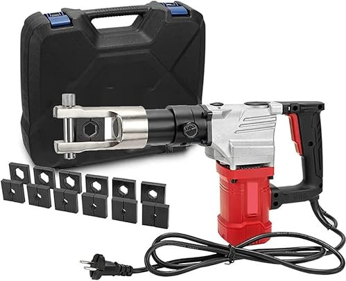 GBHJJ Elektrische hydraulische Crimpzange, akkubetriebene Kabelcrimpzange mit wiederaufladbarem 2-Akku für Kupfer- und Aluminiumklemmen, Crimpen von 10-300mm²,KM300