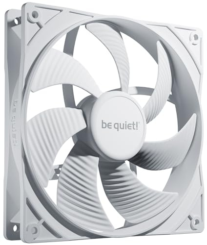 be quiet! Pure Wings 3 140mm PWM White ventilateur, vitesse de pointe élevée, faible régime minimum, cadre du ventilateur optimisé, pression d'air extraordinaire, noir