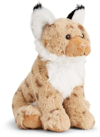 Zappi Co Peluche Liam el Lince Gato Montés (22cm) Amigo de Orejas Tupidas - Suave, Mimoso, 100% Reciclado - Elusivo Amigo del Bosque