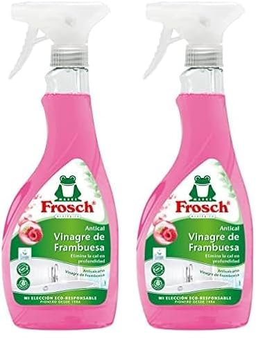 Frosch - Limpiador Antical Ecológico Vinagre de Frambuesa, Elimina las Manchas de Cal y Suciedad del Baño, Eficacia desincrustante - 500 ML (Paquete de 2)