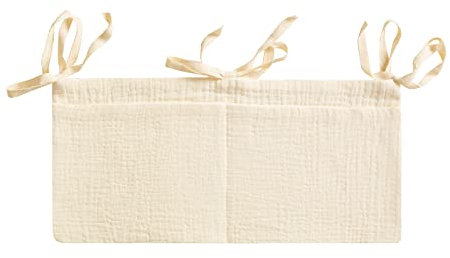 FANNAS Babybett Organizer Hängend Aufbewahrungstasche Baby Windel Caddy Hängeorganizer für Kleidung Windeln Spielzeug, Baby Kinderzimmer Organizer Hängen an Krippe, Wickeltisch oder Wand