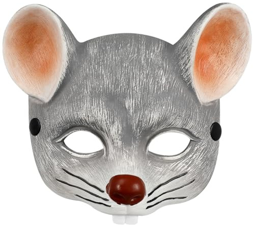 Garneck 3D Mausmaske Für Und Erwachsene – Halloween Cosplay Tiermaske - Halbmaske Für Kostümparty Und Maskerade - Ideale Requisite Für Gruselige Feiern Und Kostüme