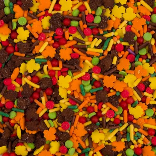 Edible Cake Decoration 100g Orange Yellow Brown Maple Leaves Dessert Sprinkles Autumn Sprinkle CakeTopper Dim Sum Bread Ice Cream Decoration Cake Sprinkles