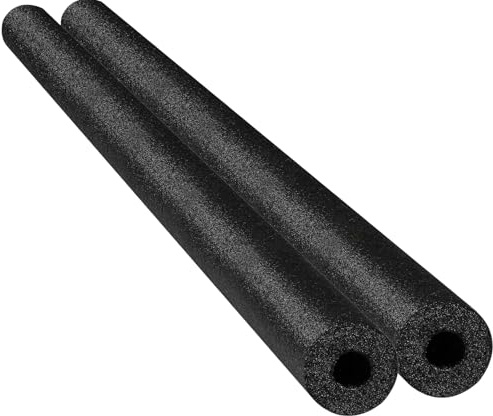 2-Pack Black Floating Pool Noodles Foam Tube 2-Pack, Thick Hollow Noodles for Floating in The Swimming Pool, 52 Inches Long